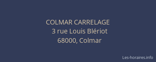 COLMAR CARRELAGE