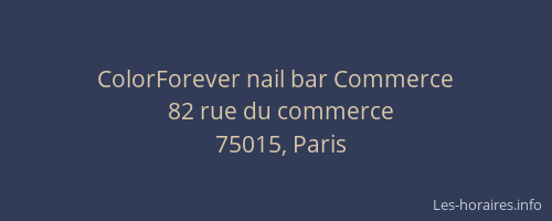 ColorForever nail bar Commerce