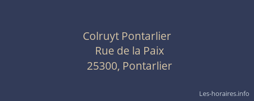 Colruyt Pontarlier