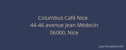 Columbus Café Nice