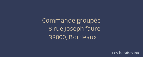 Commande groupée