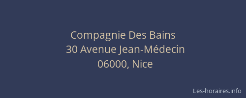 Compagnie Des Bains