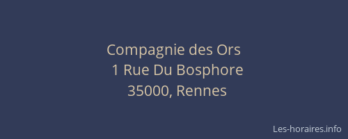 Compagnie des Ors