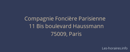 Compagnie Foncière Parisienne