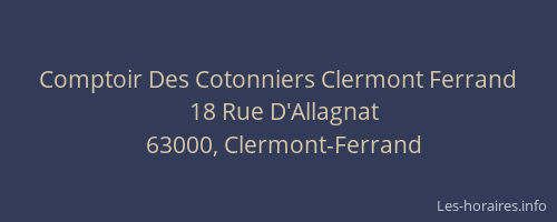 Comptoir Des Cotonniers Clermont Ferrand