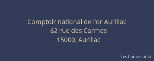 Comptoir national de l'or Aurillac