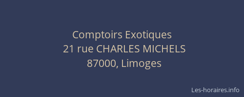 Comptoirs Exotiques