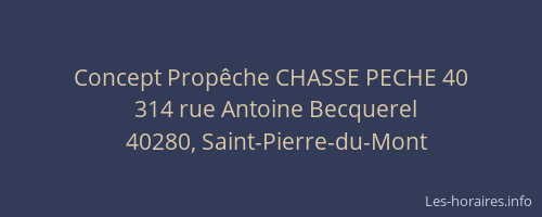 Concept Propêche CHASSE PECHE 40