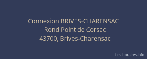 Connexion BRIVES-CHARENSAC