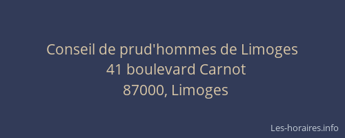 Conseil de prud'hommes de Limoges