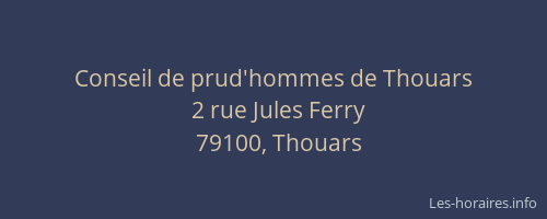 Conseil de prud'hommes de Thouars