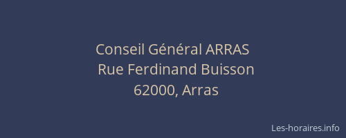 Conseil Général ARRAS