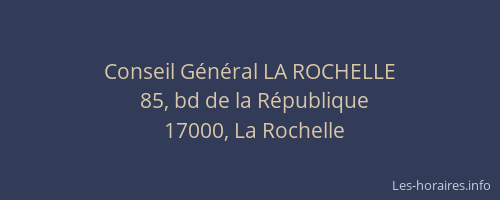 Conseil Général LA ROCHELLE