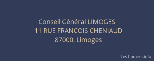 Conseil Général LIMOGES