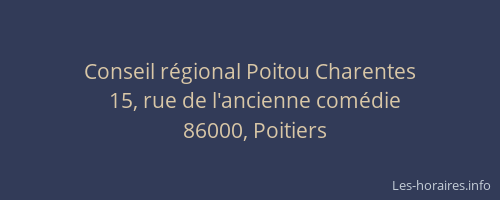 Conseil régional Poitou Charentes