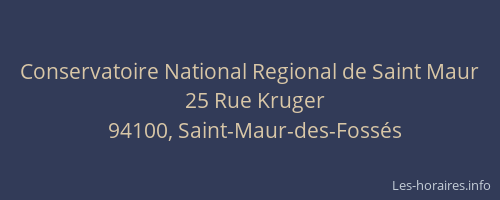 Conservatoire National Regional de Saint Maur