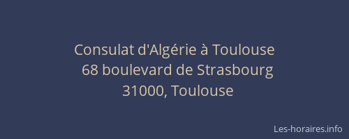 Consulat d'Algérie à Toulouse