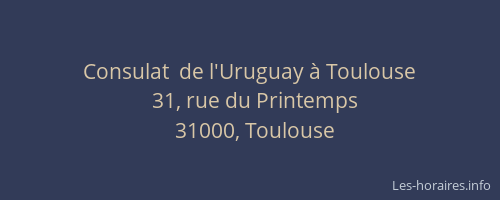 Consulat  de l'Uruguay à Toulouse