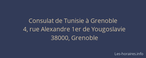 Consulat de Tunisie à Grenoble