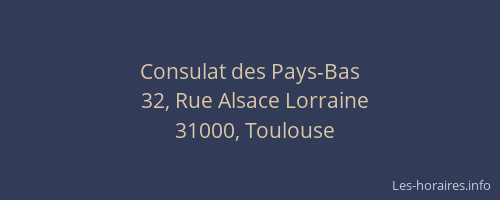 Consulat des Pays-Bas