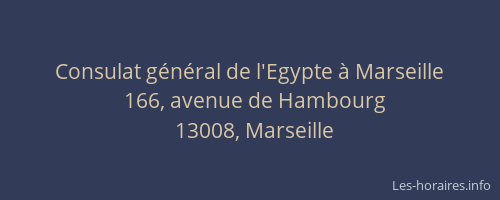 Consulat général de l'Egypte à Marseille