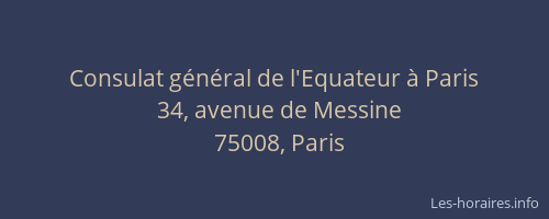 Consulat général de l'Equateur à Paris