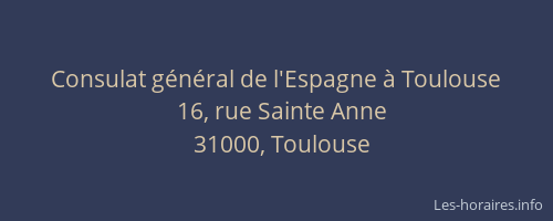 Consulat général de l'Espagne à Toulouse