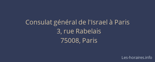 Consulat général de l'Israel à Paris