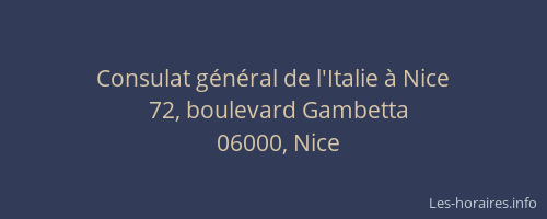 Consulat général de l'Italie à Nice