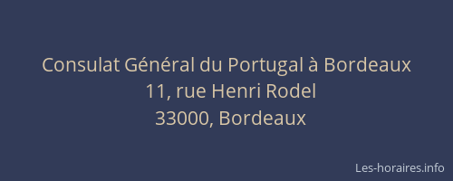 Consulat Général du Portugal à Bordeaux