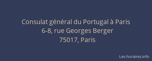 Consulat général du Portugal à Paris