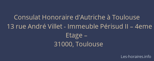 Consulat Honoraire d'Autriche à Toulouse