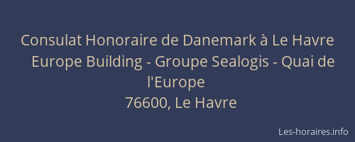 Consulat Honoraire de Danemark à Le Havre