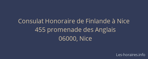 Consulat Honoraire de Finlande à Nice