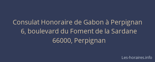 Consulat Honoraire de Gabon à Perpignan