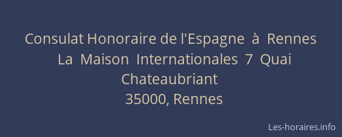 Consulat Honoraire de l'Espagne  à  Rennes