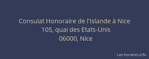 Consulat Honoraire de l'Islande à Nice