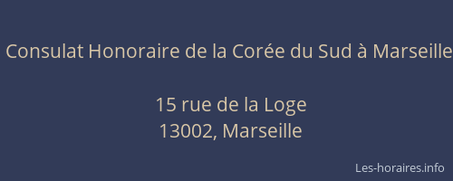 Consulat Honoraire de la Corée du Sud à Marseille