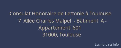 Consulat Honoraire de Lettonie à Toulouse