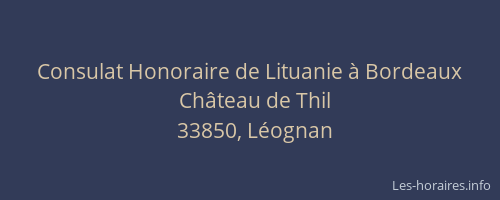 Consulat Honoraire de Lituanie à Bordeaux