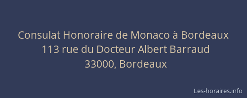 Consulat Honoraire de Monaco à Bordeaux