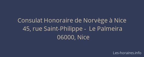 Consulat Honoraire de Norvège à Nice