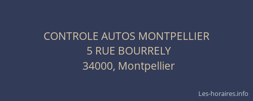 CONTROLE AUTOS MONTPELLIER