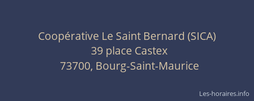 Coopérative Le Saint Bernard (SICA)