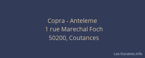 Copra - Anteleme