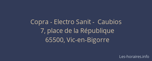 Copra - Electro Sanit -  Caubios