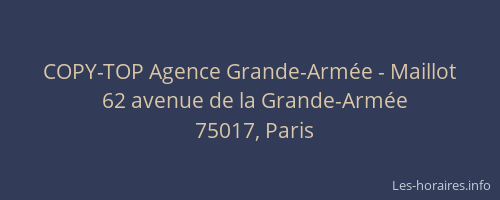 COPY-TOP Agence Grande-Armée - Maillot