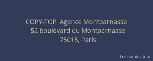 COPY-TOP  Agence Montparnasse