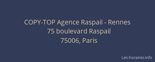 COPY-TOP Agence Raspail - Rennes