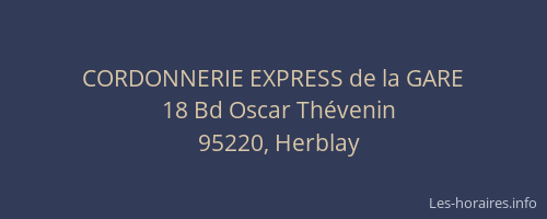 CORDONNERIE EXPRESS de la GARE